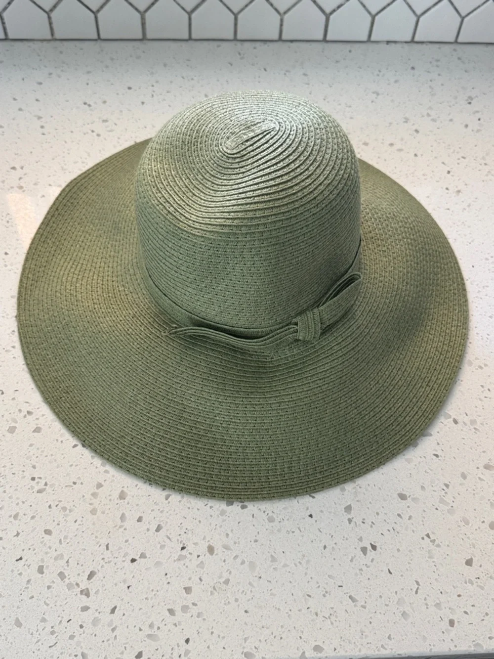 Nordstrom Olive Green Wide-Brim Knotted Sun Hat - Picture 4 of 5